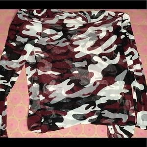 Camo see through dress